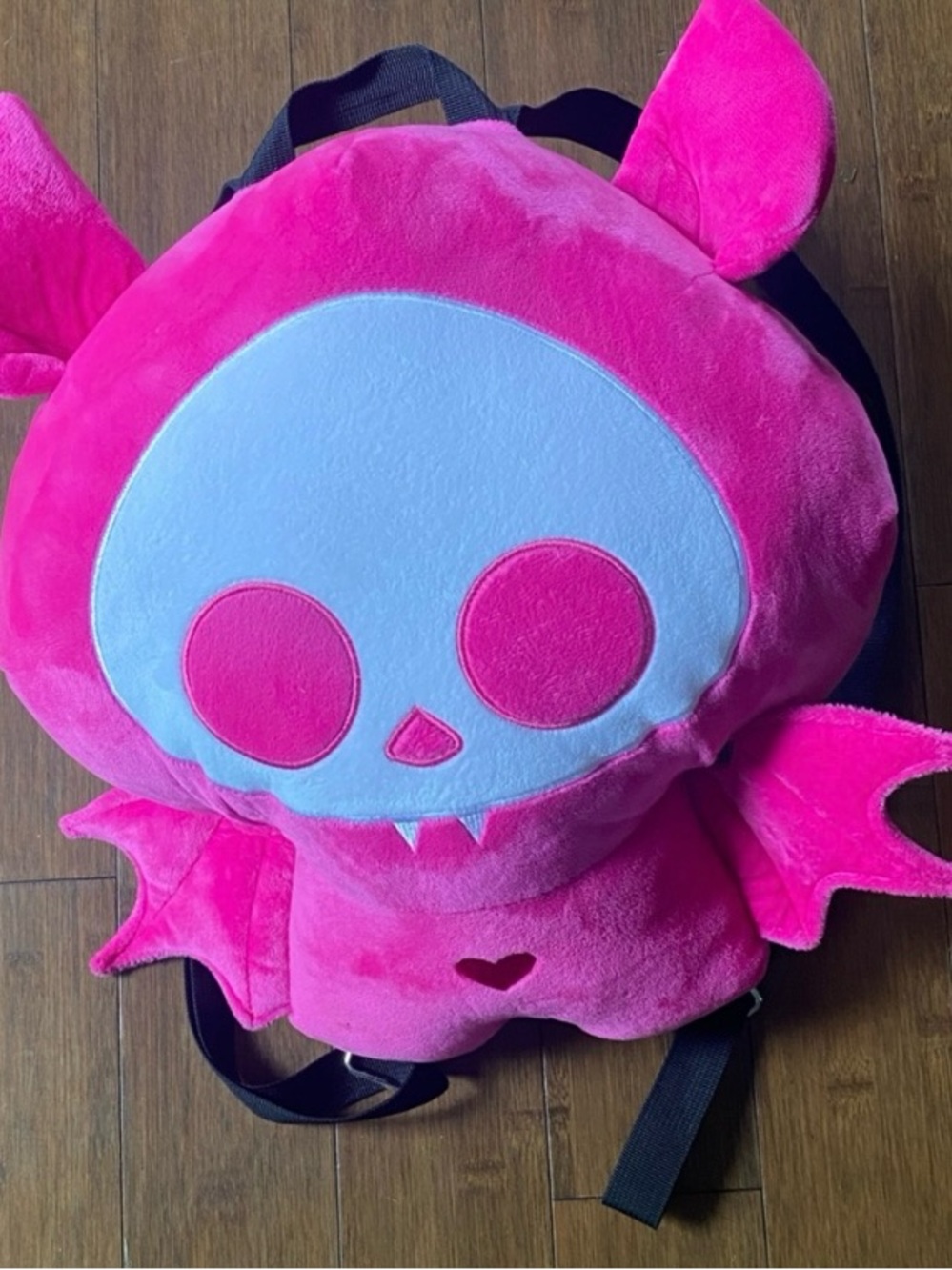 Skelanimals Diego the Bat Plush Backpack - Pink goth y2k vibe